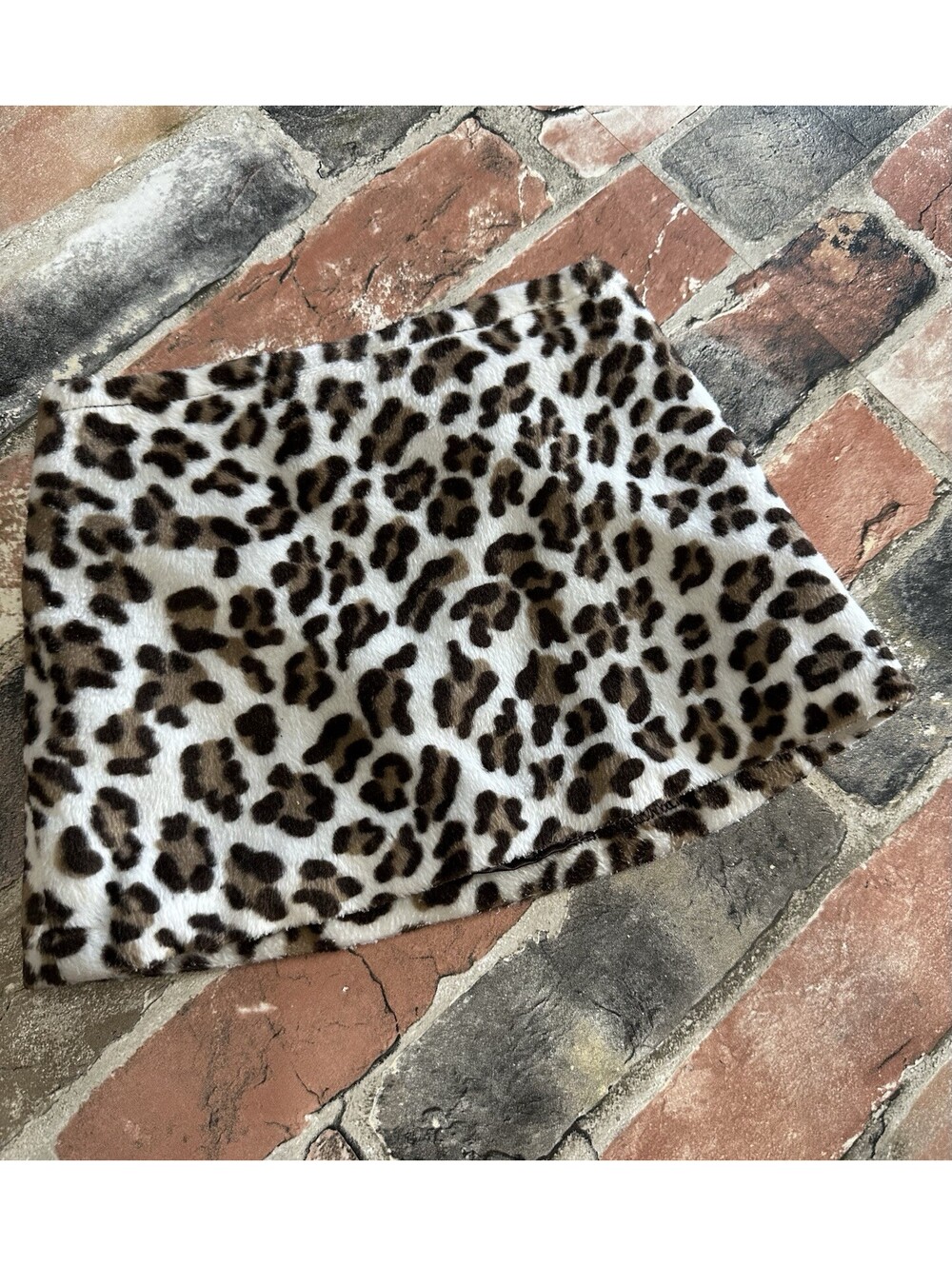 The Children’s Place Vintage Y2K Girls 2T Leopard Print Faux Fur Skirt Lined